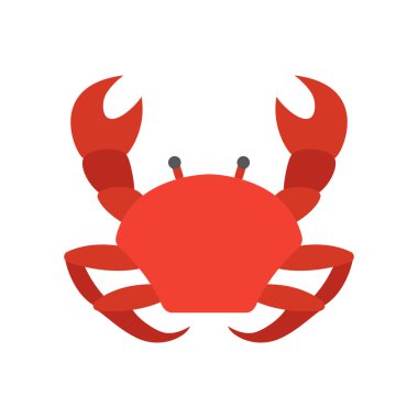 Parlak ve detaylı deniz ürünleri, deniz ürünleri ve tropikal görseller için çizgi yengeç simgesiyle renklendirilmiş.