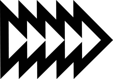 Üçgen simgesi, vektör çizimi