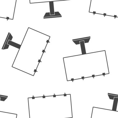  Beyaz bir arka planda reklam panosu simgesi kusursuz desen. Kolayca düzenlemek için katmanlar gruplandırıldı. Tasarımın için.