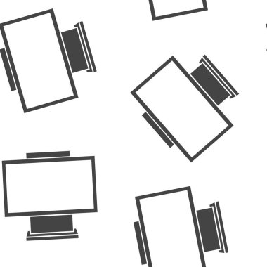 Beyaz bir arka planda reklam panosu simgesi kusursuz desen. Kolayca düzenlemek için katmanlar gruplandırıldı. Tasarımın için.