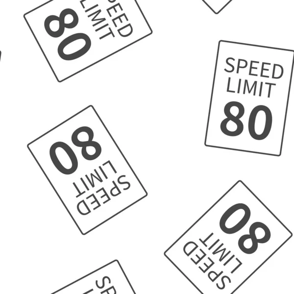 Vector Speed Limit Mph Nahtloses Muster Auf Weißem Hintergrund Ebenen — Stockvektor