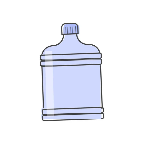 Icono Vectorial Gran Botella Agua Estilo Dibujos Animados Sobre Fondo — Archivo Imágenes Vectoriales