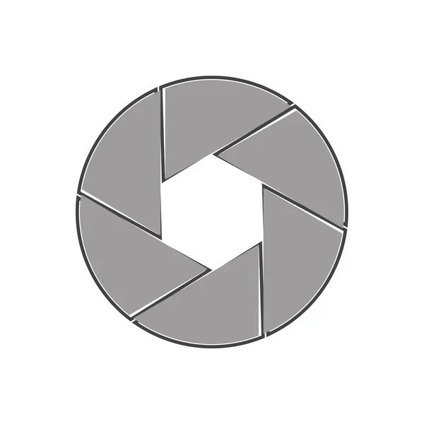 Піктограма Єктива Векторної Камери Затвор Фотоапарата Білому Ізольованому Фоні Шари — стоковий вектор