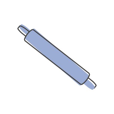 Beyaz izole zemin üzerinde merdane pin vektör karikatür biçimi. Kolayca düzenlemek için katmanlar gruplandırıldı. Tasarımın için..