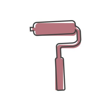 Beyaz izole arkaplanda vektör simgesi resmi boyanma çizgi film stili. Kolayca düzenlemek için katmanlar gruplandırıldı. Tasarımın için..