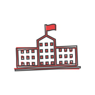 Beyaz izole edilmiş arka planda bir iş yerinin vektör simgesi. Kolayca düzenlemek için katmanlar gruplandırıldı. Tasarımın için..