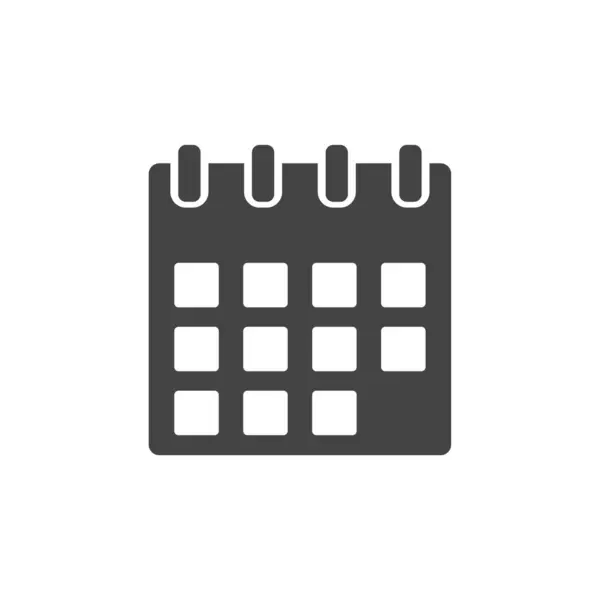 Vector Kalender Pictogram Witte Geïsoleerde Achtergrond Lagen Gegroepeerd Voor Eenvoudige — Stockvector