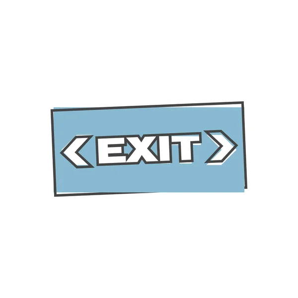 Fire Hazard Route Evacuation Vector Icon Evacuation Icon Showing Direction — Stock Vector