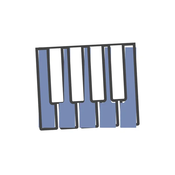 Piano Vector Icono Estilo Dibujos Animados Sobre Fondo Blanco Aislado — Vector de stock