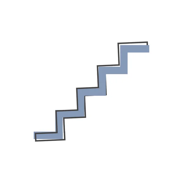 Ícone Escada Vetorial Estilo Cartoon Fundo Isolado Branco Camadas Agrupadas —  Vetores de Stock