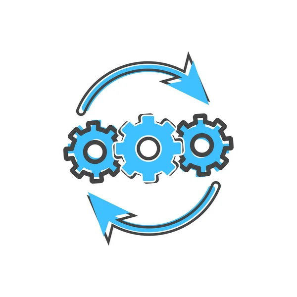 Optimisation Des Processus Métier Icône Vectorielle Développement Des Affaires Dessin — Image vectorielle