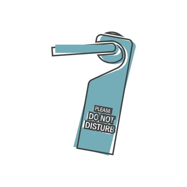 Vektor Symbol Tag Der Tür Hotel Türaufhänger Cartoon Stil Auf — Stockvektor