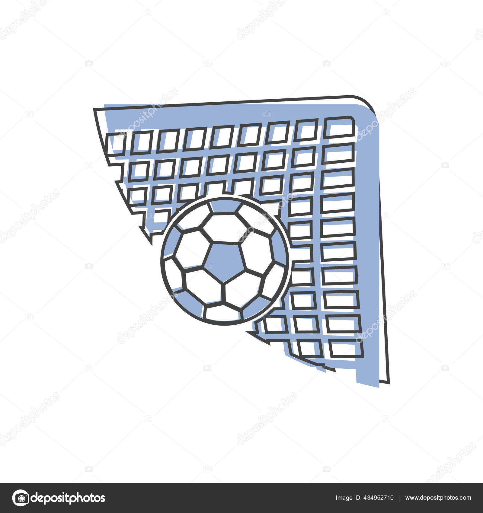 Vector Icon Soccer Goal Cartoon Style White Isolated Background Layers Vector Image By C Oksanaoo Vector Stock