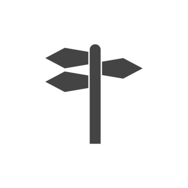 Beyaz izole arkaplanda vektör işaretleyici yön simgesi. Kolayca düzenlemek için katmanlar gruplandırıldı. Tasarımın için..