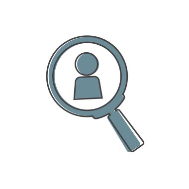 Beyaz izole arkaplanda çizgi film tarzında aday vektör simgesi. Kolayca düzenlemek için katmanlar gruplandırıldı. Tasarımın için..