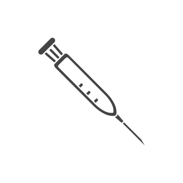 Medizinisches Spritzenvektorsymbol Auf Weißem Isoliertem Hintergrund Ebenen Zur Einfachen Bearbeitung — Stockvektor