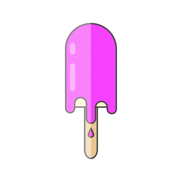 Icono Vectorial Helado Ilustración Helados Estilo Dibujos Animados Sobre Fondo — Archivo Imágenes Vectoriales