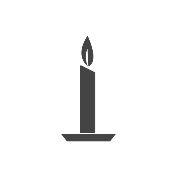Mum ikonu. Beyaz izole arkaplanda vektör illüstrasyon antika mum. Kolayca düzenlemek için katmanlar gruplandırıldı. Tasarımın için..