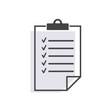 Vektör belge simgesi. İzole edilmiş beyaz arkaplanda belge doğrulama sembolü. Kolayca düzenlemek için katmanlar gruplandırıldı. Tasarımın için..