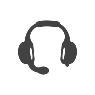 Kulaklık vektör simgesi. İzole edilmiş beyaz arka planda düz kulaklık simgesi. Kolayca düzenlemek için katmanlar gruplandırıldı. Tasarımın için..