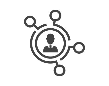 Beyaz izole arkaplanda referans linki vektör simgesi. Kolayca düzenlemek için katmanlar gruplandırıldı. Tasarımın için..