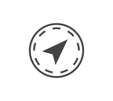 İzole edilmiş beyaz arkaplanda gezinme vektör simgesi. Kolayca düzenlemek için katmanlar gruplandırıldı. Tasarımın için..