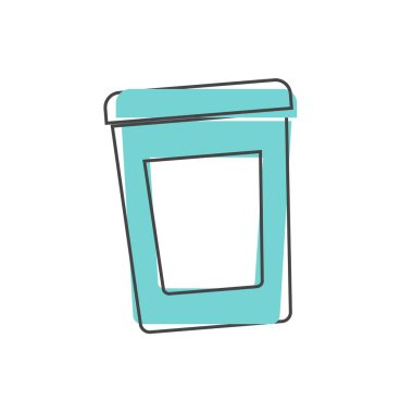 Beyaz izole arkaplanda çizgi film tarzında vektör tübü ve yüz bakımı simgesi. Kolayca düzenlemek için katmanlar gruplandırıldı. Tasarımın için..