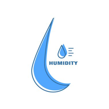 Beyaz izole arkaplanda nem vektör simgesi. Kolayca düzenlemek için katmanlar gruplandırıldı. Tasarımın için..