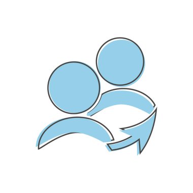  Beyaz izole arkaplanda çizgi film tarzında referans linki vektör simgesi. Kolayca düzenlemek için katmanlar gruplandırıldı. Tasarımın için.. 