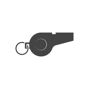 Beyaz izole edilmiş arka planda yargıç düdük vektör simgesi. Kolayca düzenlemek için katmanlar gruplandırıldı. Tasarımın için..