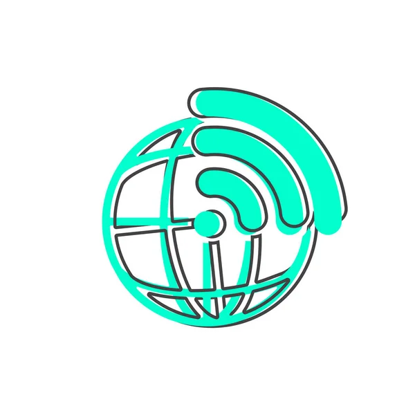 Ikona Vektoru Wifi Logo Ilustrace Bílém Izolovaném Pozadí Vrstvy Seskupené — Stockový vektor