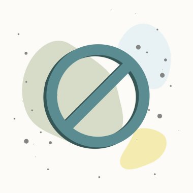 Vektör simgesi yasaklama işareti. İmkânsız. Renkli arka planda dur ve işaretleri yasakla. Kolayca düzenlemek için katmanlar gruplandırıldı. Tasarımın için..