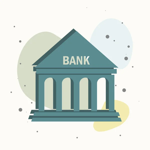Banco Construção Ícone Vetorial Fundo Multicolorido Camadas Agrupadas Para Fácil — Vetor de Stock