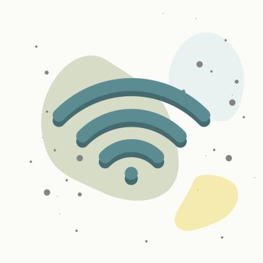 Çok renkli arkaplanda vektör simgesi wi-fi. Kolayca düzenlemek için katmanlar gruplandırıldı. Tasarımın için..