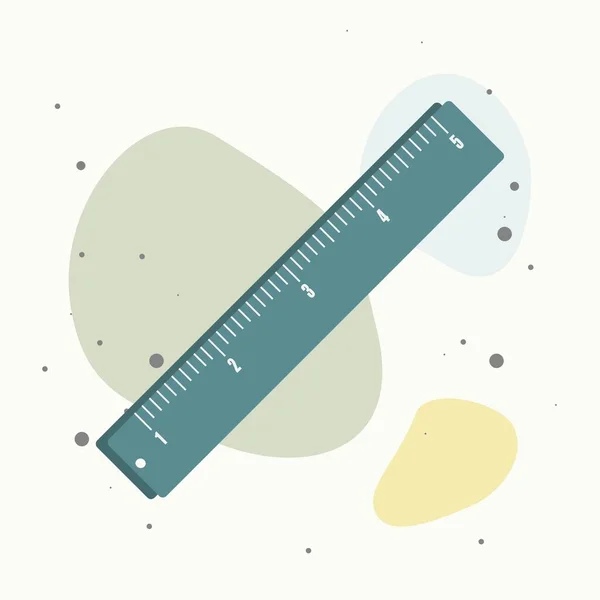 Vektor Symbol Lineal Metrisches System Messlatte Schule Maßband — Stockvektor
