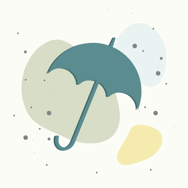 Paraguas Imagen Vectorial Paraguas Icono Vectorial Protección Contra Lluvia Sobre — Vector de stock