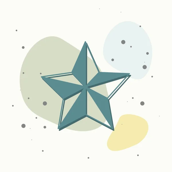 Векторное Изображение Пятиконечной Звезды Звезда Разноцветном Фоне Слои Сгруппированы Простого — стоковый вектор