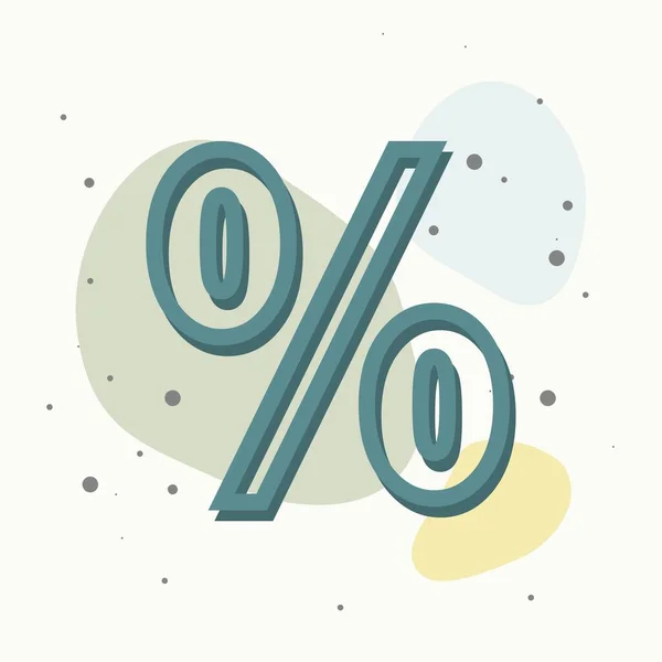 Imagem Vetorial Sinal Percentual Ilustração Percentual Vetorial Fundo Multicolorido Camadas —  Vetores de Stock