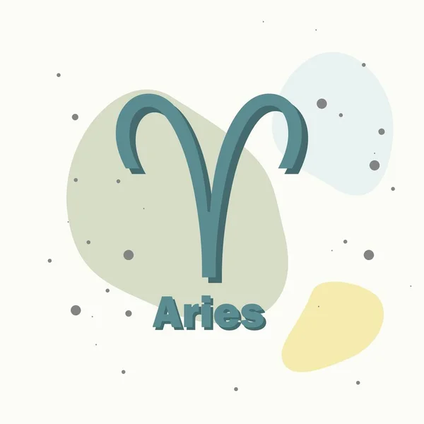 Znamení Aries Zodiac Astrologický Symbol Pestrobarevném Pozadí Vrstvy Seskupené Pro — Stockový vektor