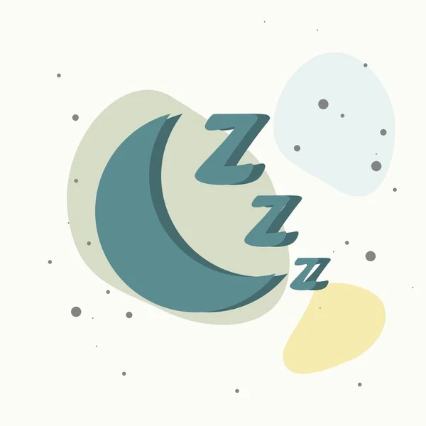 Imagen Vectorial Noche Luna Sueño Sobre Fondo Multicolor Capas Agrupadas — Archivo Imágenes Vectoriales