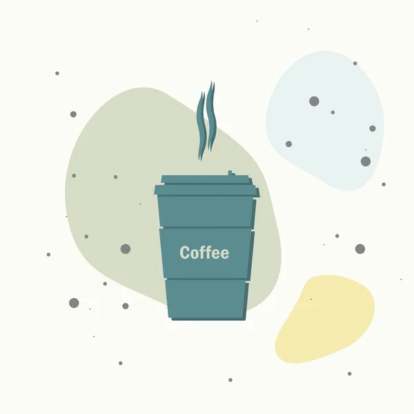 Icône Vectorielle Une Tasse Café Jetable Une Boisson Café Rassis — Image vectorielle