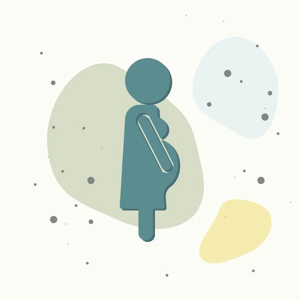 Έγκυες Γυναίκες Πολύχρωμο Υπόβαθρο Στρώματα Ομαδοποιούνται Για Εύκολη Επεξεργασία Εικονογράφηση — Διανυσματικό Αρχείο