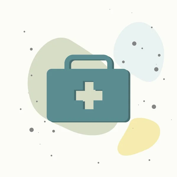 Vektor Symbol Zeigt Das Vorhandensein Von Erste Hilfe Arzt Verbandskasten — Stockvektor