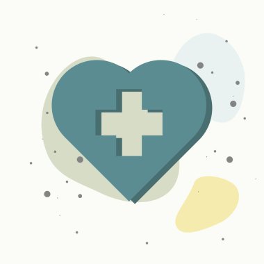 Çok renkli arkaplanda haçın vektör simgesi. Kolayca düzenlemek için katmanlar gruplandırıldı. Tasarımın için..