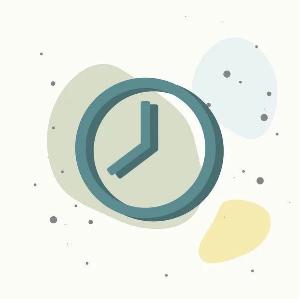 Ikona Zegara Kolorowym Tle Warstwy Zgrupowane Dla Łatwej Edycji Ilustracji — Wektor stockowy