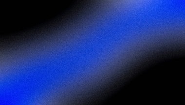 Siyah zemin üzerinde elektrik mavisi gradyan dalga. Poster, kapak veya dijital sanat tasarımı için pürüzsüz akışına sahip soyut parlayan doku