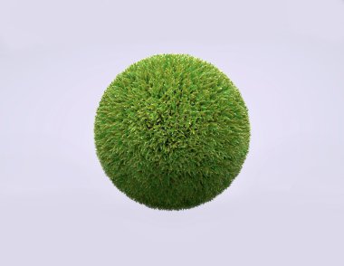 Açık renkli, 3d çizim gezegende çimen
