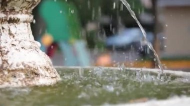 Çeşme Şehir Parkı kapatın. Makro.
