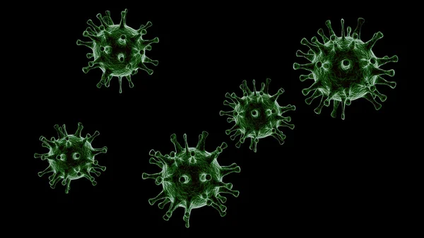 Bacteria, virus, cell 3D Illustration — Stock Photo, Image