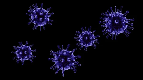Bakterie, virus, buňka 3d obrázek — Stock fotografie
